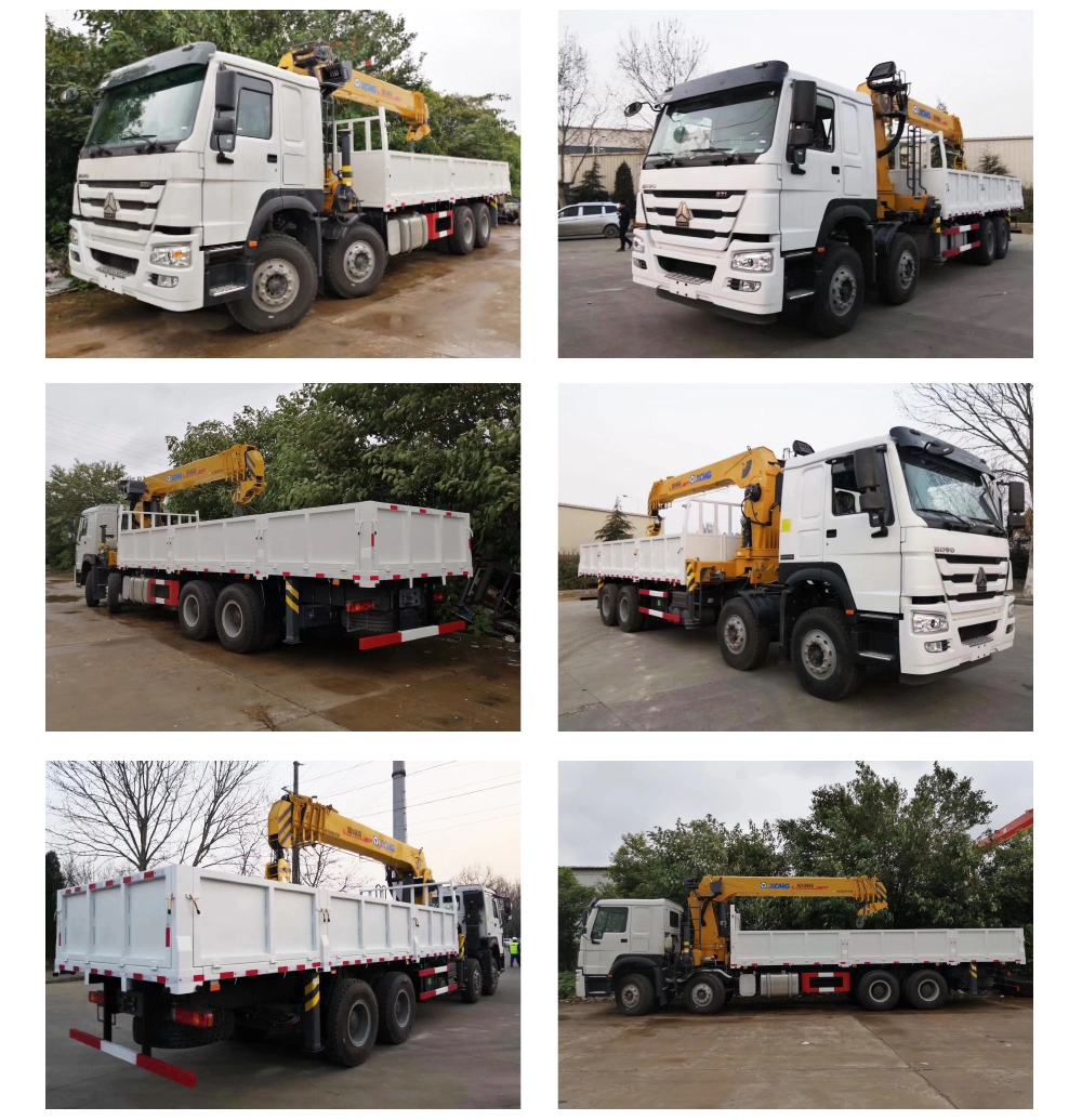 Sinotruk HOWO 8X4 Cargo Truck with 12 Tons Knuckle Boom Crane Mounted Crane Truck