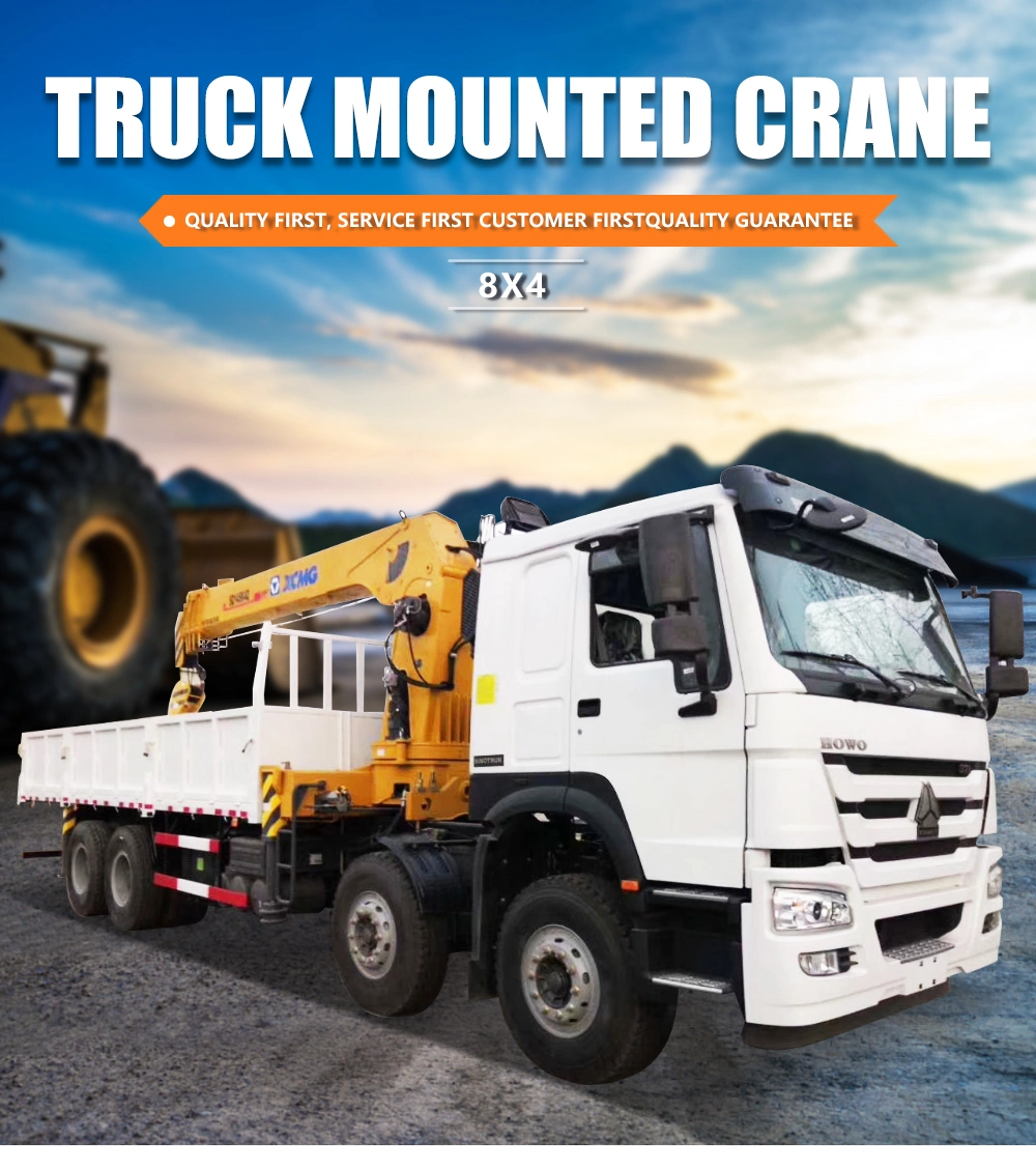 Sinotruk HOWO 8X4 Cargo Truck with 12 Tons Knuckle Boom Crane Mounted Crane Truck